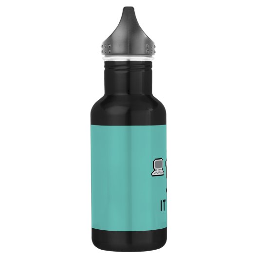 Pixel Art IT Guy Waterfles (Links)