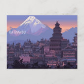 Pixel Art Kathmandu Nepal Briefkaart (Voorkant)