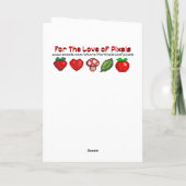 Pixel Art Katten en bloemen Denken aan jou Kaart (Achterkant)