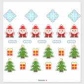 Pixel Art Kerst Set Sticker 2 (Vel)