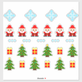Pixel Art Kerst Set Sticker 2
