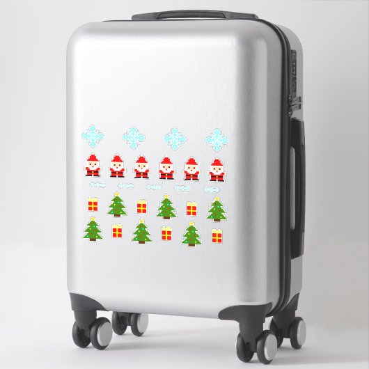 Pixel Art Kerst Set Sticker 2 (Koffer)