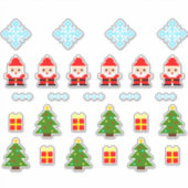 Pixel Art Kerst Set Sticker 2 (Voorkant)