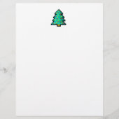 Pixel art kerstboom groen met versieringen (Voorkant)