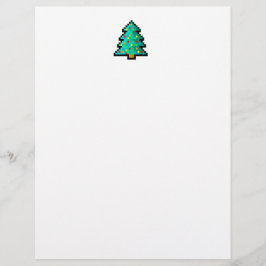 Pixel art kerstboom groen met versieringen