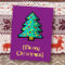 Pixel art kerstboom groen met versieringen