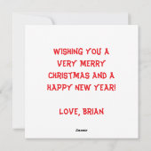 Pixel Art Kerstman eten Cookies Kerstmis Feestdagenkaart (Achterkant)