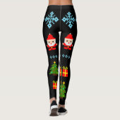Pixel Art Kerstmis 2 Leggings (Achterkant)