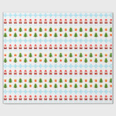 Pixel Art Kerstmis Cadeaupapier (Vlak)