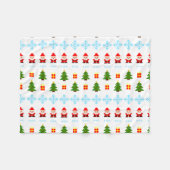 Pixel Art Kerstmis Fleece Deken (Voorkant (Horizontaal))