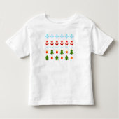 Pixel Art Kerstmis Kinder Shirts (Voorkant)