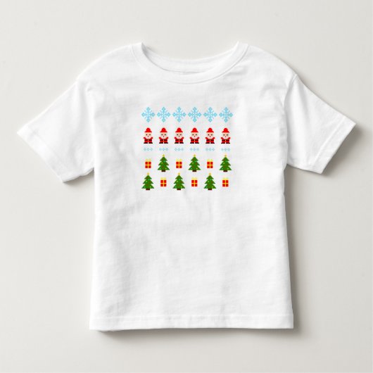 Pixel Art Kerstmis Kinder Shirts (Voorkant)