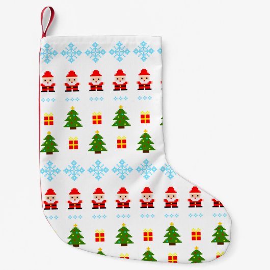 Pixel Art Kerstmis Kleine Kerstsok (Voorkant)