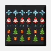 Pixel Art Kerstmis Magneet (Voorkant)
