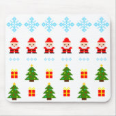 Pixel Art Kerstmis Muismat (Voorkant)