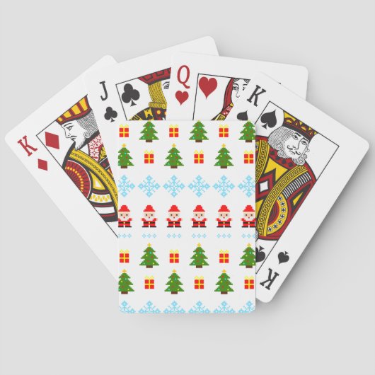 Pixel Art Kerstmis Pokerkaarten (Achterkant)