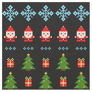 Pixel Art Kerstmis Stof