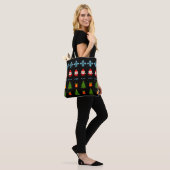 Pixel Art Kerstmis Tote Bag (Op model)