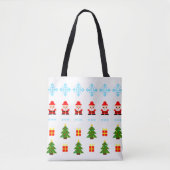 Pixel Art Kerstmis Tote Bag (Voorkant)