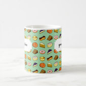 Pixel Art Lekkere Taarten Banketbakkerij Patroon Koffiemok (Center)