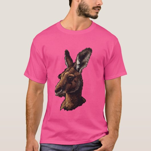 Pixel Art Lover - Kangoeroe Papa Mama T-shirt (Voorkant)