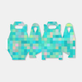 Pixel Art Meerkleurig Patroon Bedankdoosjes (Uitgevouwen)