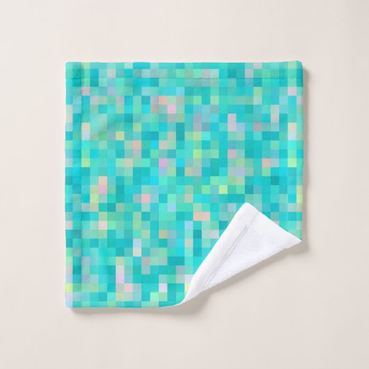 Pixel Art Multicolor Pattern Bad Handdoek (Wasdoekje)