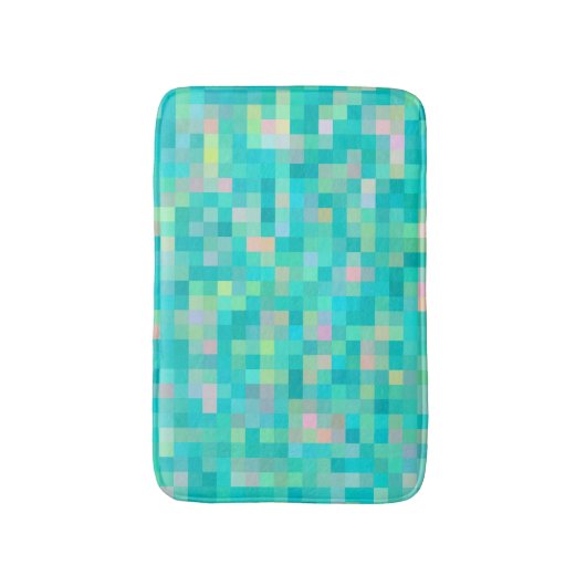 Pixel Art Multicolor Pattern Badmat (Voorkant Verticaal)