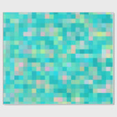 Pixel Art Multicolor Pattern Cadeaupapier (Vlak)