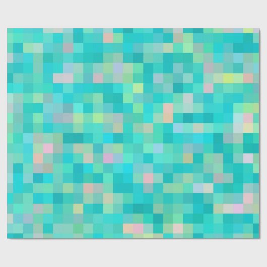 Pixel Art Multicolor Pattern Cadeaupapier (Vlak)