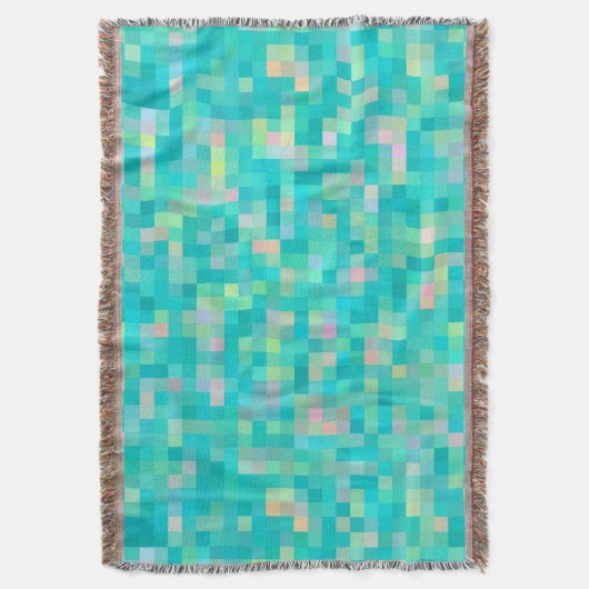 Pixel Art Multicolor Pattern Deken (Voorkant Verticaal)