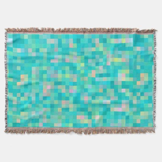 Pixel Art Multicolor Pattern Deken (Voorkant)