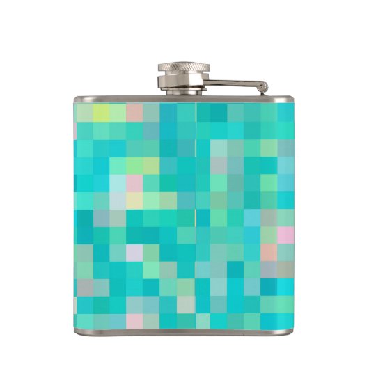 Pixel Art Multicolor Pattern Heupfles (Achterkant)