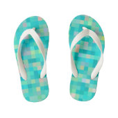 Pixel Art Multicolor Pattern Kinder Teenslippers (Voetbed)