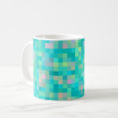 Pixel Art Multicolor Pattern Koffiemok (Voorkant links)