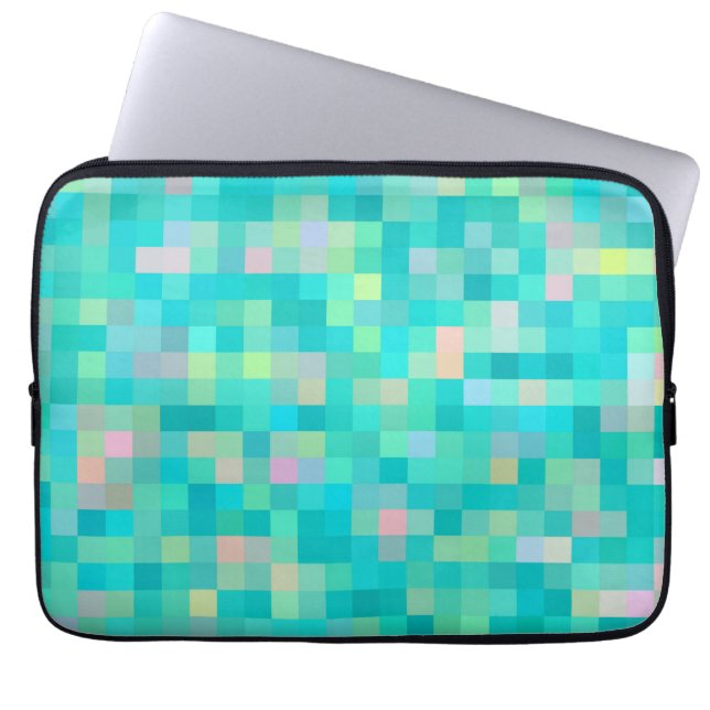 Pixel Art Multicolor Pattern Laptop Sleeve (Voorkant)