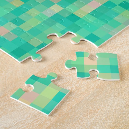 Pixel Art Multicolor Pattern Legpuzzel (Zijkant)