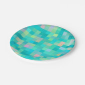 Pixel Art Multicolor Pattern Papieren Bordje (Gekanteld)