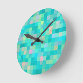 Pixel Art Multicolor Pattern Ronde Klok (Hoek)