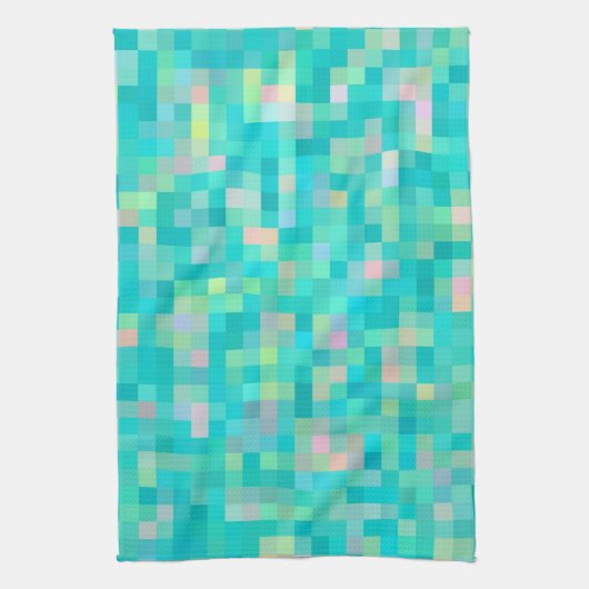 Pixel Art Multicolor Pattern Theedoek (Verticaal)