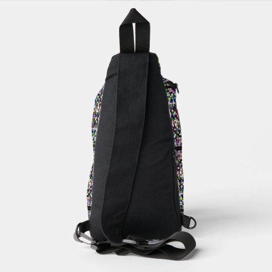 Pixel Art Multicolor Sling Bag (Achterkant)