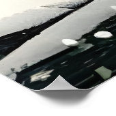 Pixel art, Noorse stad in sneeuw | AI Art. Poster (Hoek)