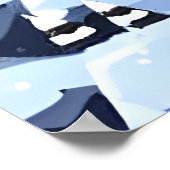 Pixel art, Noorse stad in sneeuw | AI Art. Poster (Hoek)