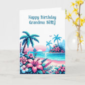  Pixel Art Oma's Verjaardag Kaart (Gele Bloem)