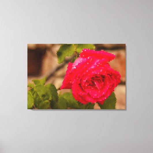 PIXEL ART op opgerekt canvasprint Canvas Afdruk (Voorkant)