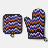 Pixel Art Oven Mitt & Pot Holder Set (Voorkant)