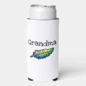 Pixel Art Parrot gepersonaliseerd Seltzer Blikjeskoeler (Seltzer Achterkant)