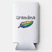 Pixel Art Parrot gepersonaliseerd Seltzer Blikjeskoeler (Achterkant)