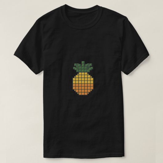 Pixel Art Pineapple Eenvoudig ontwerp T-shirt (Design voorkant)
