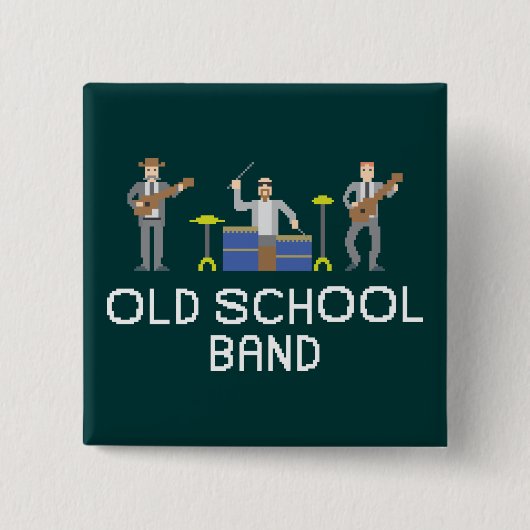 Pixel Art - Power Trio - White Letters - Button (Voorkant)